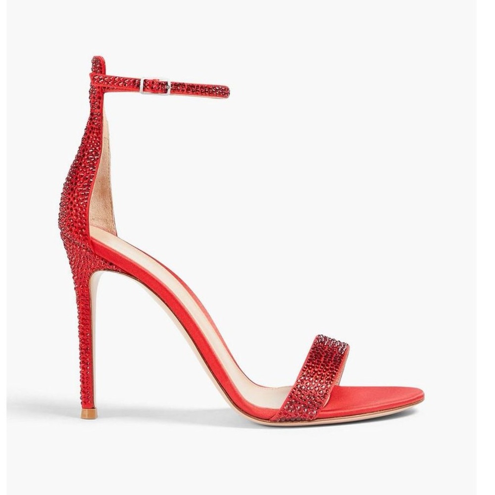 Gianvito Rossi Glam Raso crystal embellished satin sandals